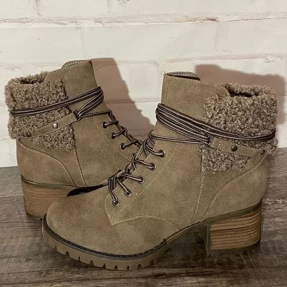 Taupe Olivia Boot by Very G - Picture 1 of 6